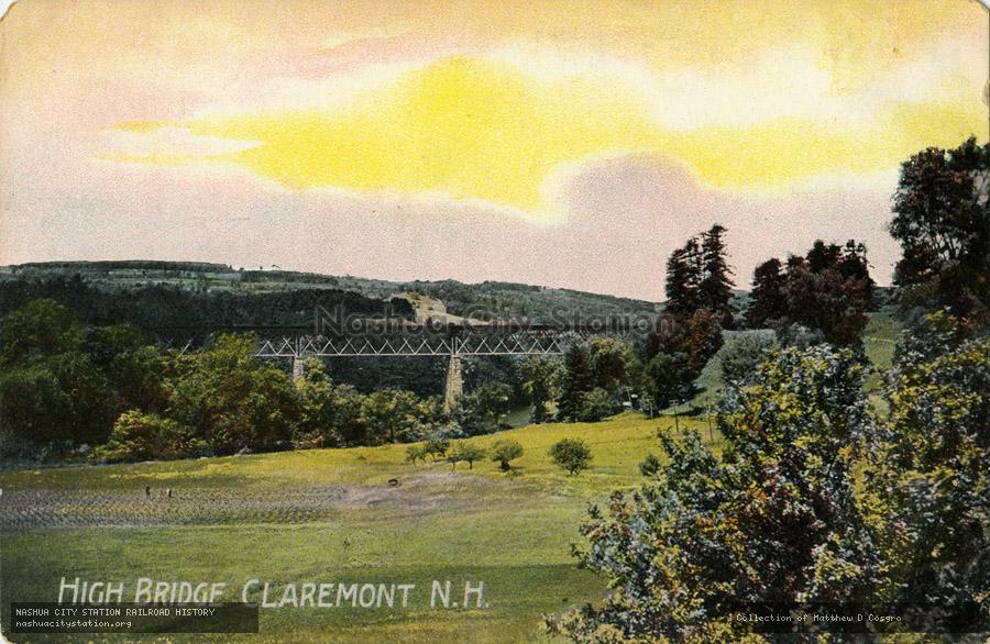 Postcard: High Bridge, Claremont, New Hampshire